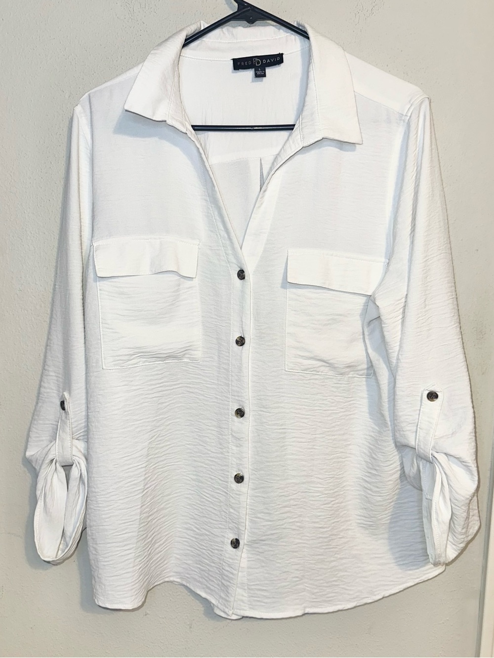 Fred David White Button Down Shirt
